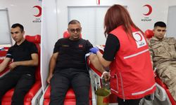 Jandarma personeli kan bağışı yaptı