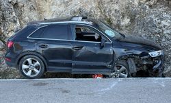 Şarampole savrulan otomobilin sürücüsü yaralandı