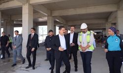 Vali Masatlı, hastane inşaatında incelemede bulundu