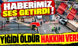 Mezitli’de Kapalı Sokakta Belediye Ekipleri Kapıyı Söktü !
