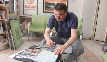 40 yıldır pul biriktiriyor