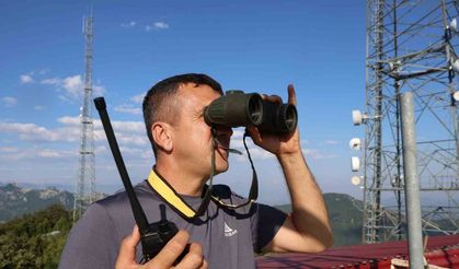 Yangına duyarlı dijital gözler yeşil vatan nöbetinde