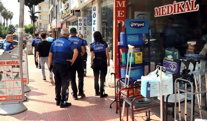 Mersin’de Kaldırım İşgali Yapan Esnafa Ceza Yağdı