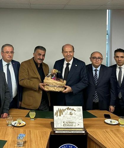 KKTC'nin 5'inci Cumhurbaşkanı Tatar'dan, ETSO'ya ziyaret