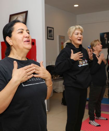 Kadınlar doğru nefes almanın yollarını öğreniyor