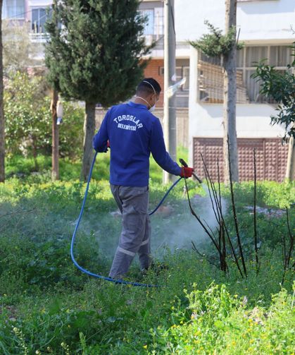Toroslar'da park ve yeşil alanlar bakımdan geçiyor