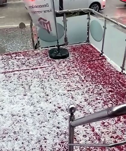 Adana'da sağanak ve dolu yağışı; cadde ve sokaklar beyaza büründü