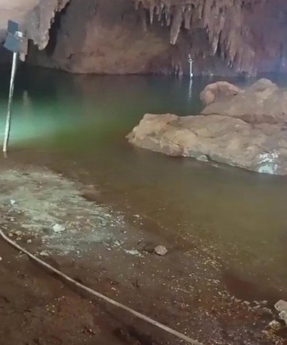 Cennet Mağarası'nda 13 yıl sonra gölet oluştu