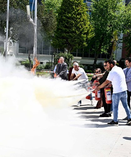 Muratpaşa'da yangın tatbikatı
