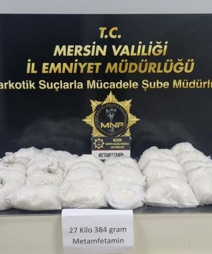 Mersin'de bir depoda 27 kilo uyuşturucu ele geçirildi; 2 tutuklama