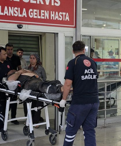 Adana'da devrilen biçerdöverin sürücüsü yaralandı