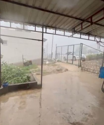 Osmaniye'de 32 derece sıcakta sağanak, dolu ve fırtına