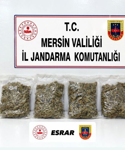 Mersin'de 2 kilo esrar ele geçirildi