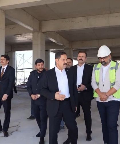 Vali Masatlı, hastane inşaatında incelemede bulundu