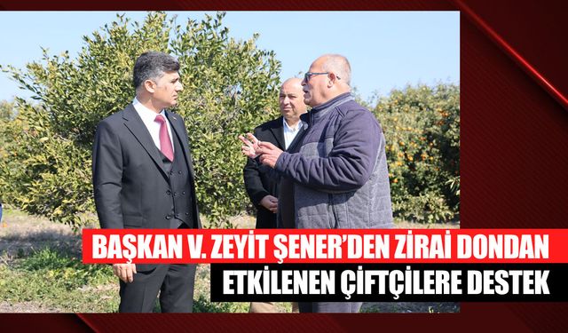 Başkan V. Zeyit Şener’den Zirai Dondan Etkilenen Çiftçilere Destek