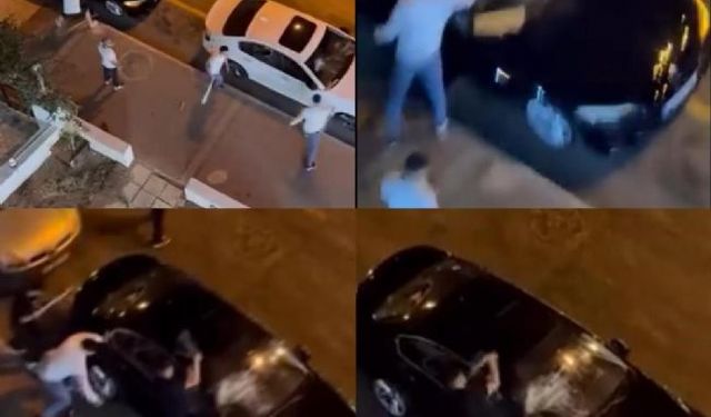 Araçlara Saldırıp Zarar Verdiler: O Anları Vatandaşlar Kaydetti