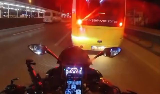 'Allah'ım sana geliyorum' diyen motosikletlinin kaza yaptığı anlar kamerada