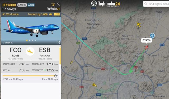 İstanbul - Papa 14. Leo'nun uçağı en çok takip edilen uçuş oldu