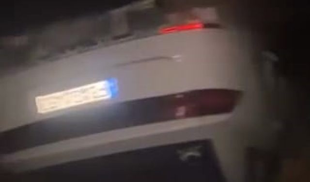 Lastiği patlayan otomobil şarampole yuvarlandı, 1 yaralı