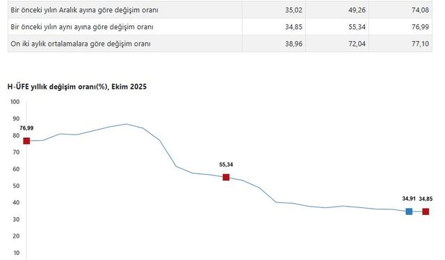 TÜİK: Hizmet üretici fiyatları ekimde arttı