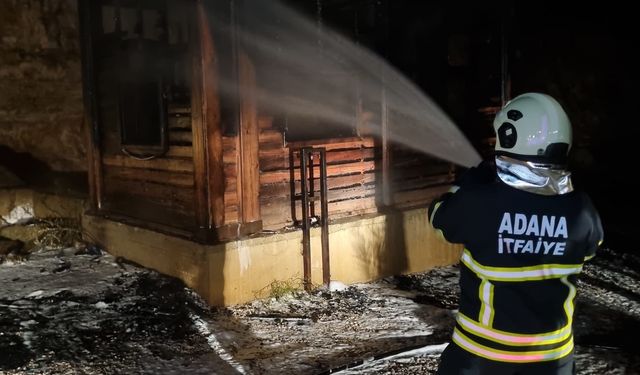 Adana'da kulübede çıkan yangın söndürüldü