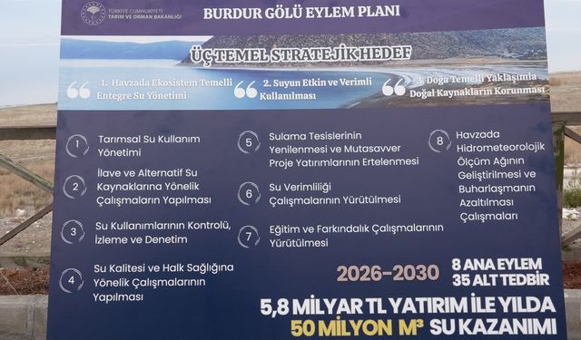 Bakan Yumaklı: Burdur Gölü'ne 5 yılda 5,8 milyar liralık yatırım yapacağız