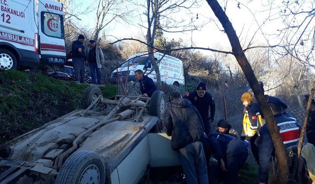 Otomobil takla attı: 1 yaralı