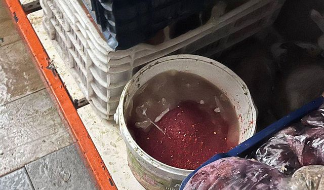 Soğuk hava deposundaki 574 kilo bozuk ürün imha edildi