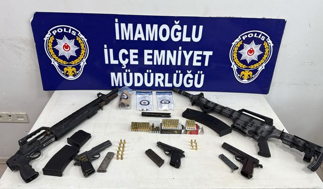 Adana'da bir çiftlik evinde ruhsatsız silahlar ile uyuşturucu ele geçirildi