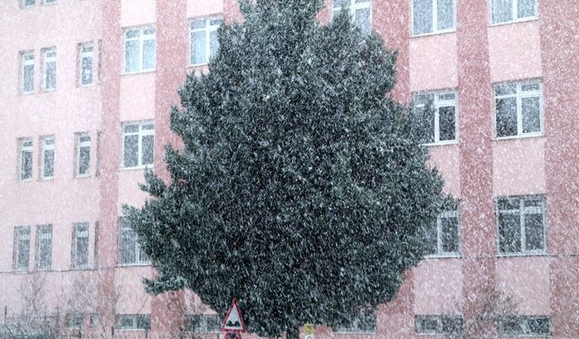 Burdur'da yeni yılın ilk gününde kar yağışı etkili oldu