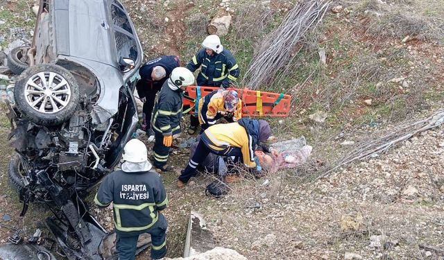Eğirdir'de kaza: 1 yaralı