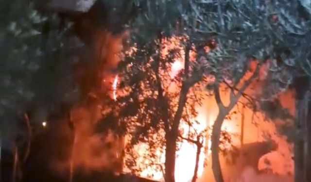 Hatay'da konteyner yangını söndürüldü