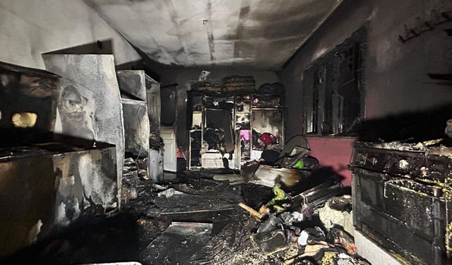 Osmaniye'de ev yangını söndürüldü