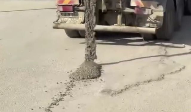 Yola beton döken mikserin şoförüne 5 bin 662 lira cezası