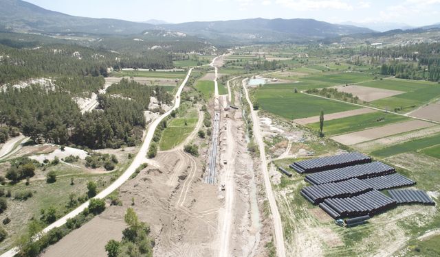 Gölhisar sulamasında çalışmalar hızla ilerliyor