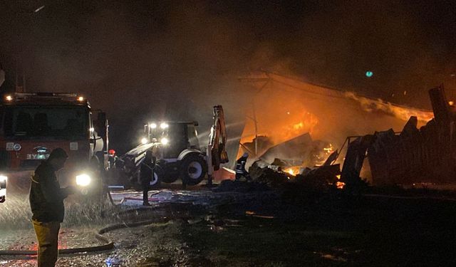 Osmaniye'de kağıt fabrikası yangını