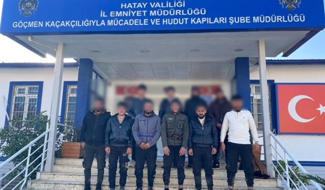 Hatay'da 10 kaçak göçmen yakalandı