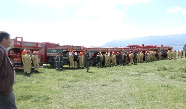 Burdur'da orman yangını tatbikatı