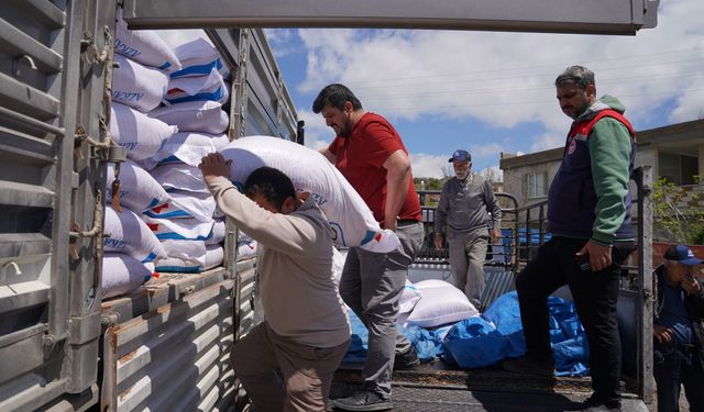 Hasanbeyli'de 40 çiftçiye yerli nohut tohumu dağıtıldı