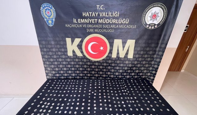 Hatay'da 309 adet sikke ele geçirildi
