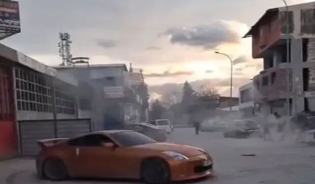 Trafikten menedilen otomobilini aldıktan sonra yine drift yaptı