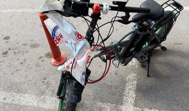 Kamyonetle çarpışan bisikletli yaralandı