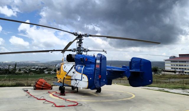 Osmaniye'de yangın helikopteri göreve hazır