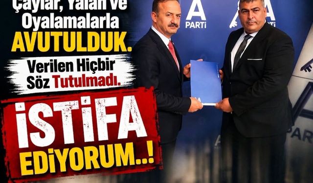 Anahtar Parti Erdemli'de İstifa Depremi! İlçe Başkanı Sinan Çaylar'dan İl Başkanına Sert Sözler