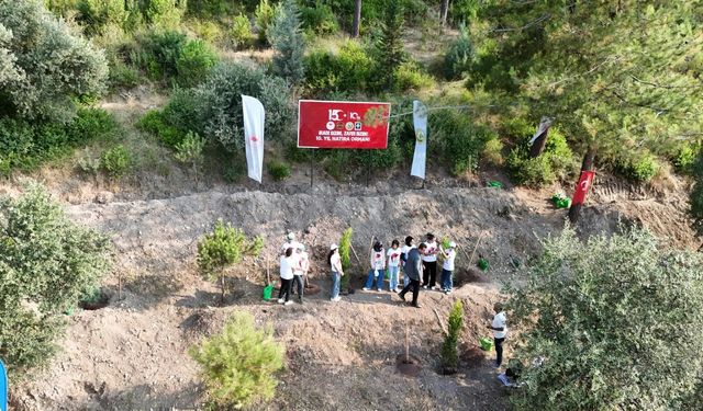 15 Temmuz 10'uncu Yıl Hatıra Ormanı'na ilk fidanlar dikildi