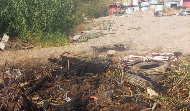 Alanya'da otluk alanda çıkan yangın söndürüldü