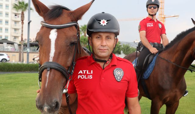 Sıcaklıklar arttı, atlı polislerin mesai saatleri değişti