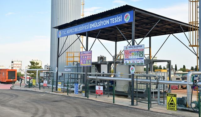 Kepez'in asfaltında öz kaynak dönemi: Emülsiyon Tesisi hizmete girdi