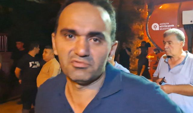 Serik'te garajdaki otomobil yandı, alevler eve sıçradı