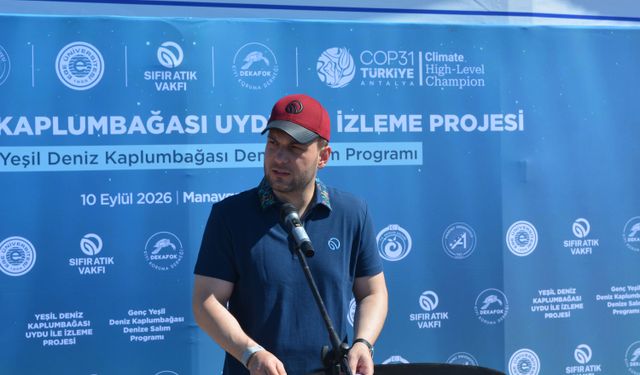 Yeşil deniz kaplumbağası 'Hanzala', uydu cihazıyla Akdeniz'e gönderildi